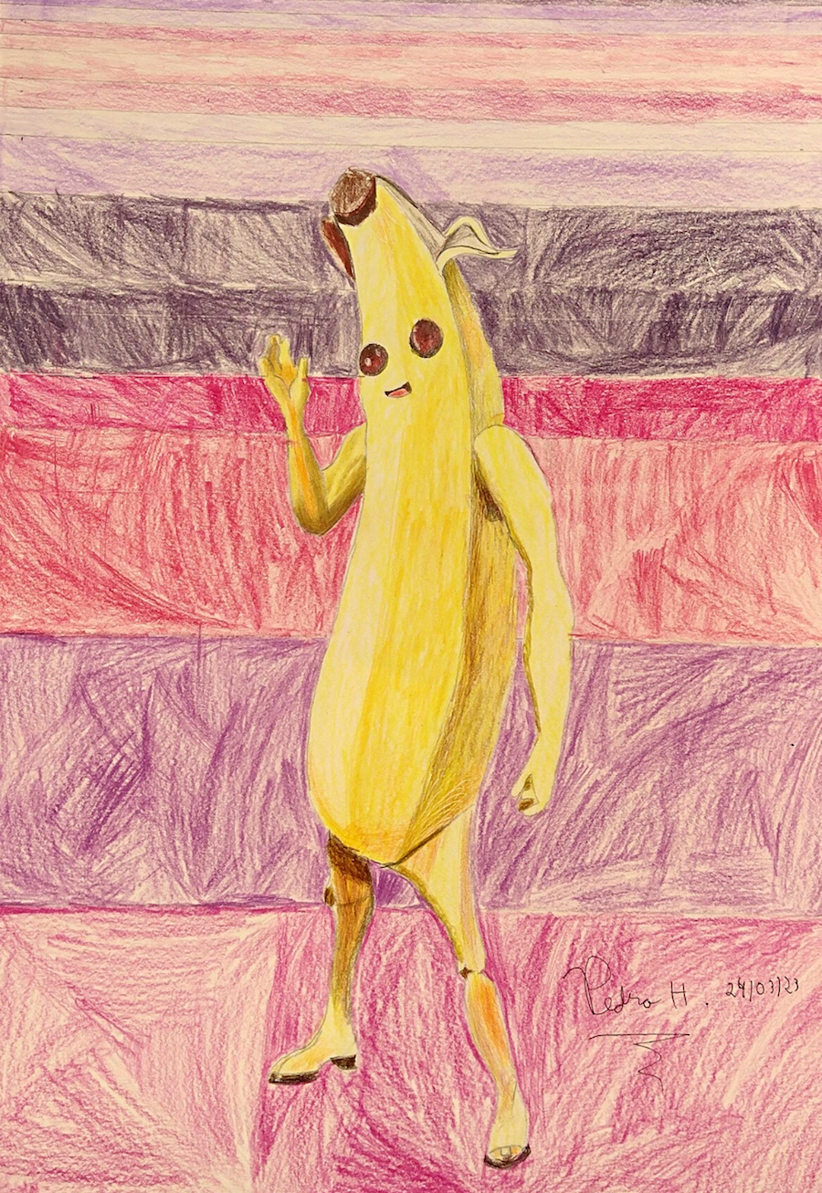 EMBANANADO POR PEDRO CAMPOS - TÉCNICA LÁPIS DE COR SOBRE PAPEL