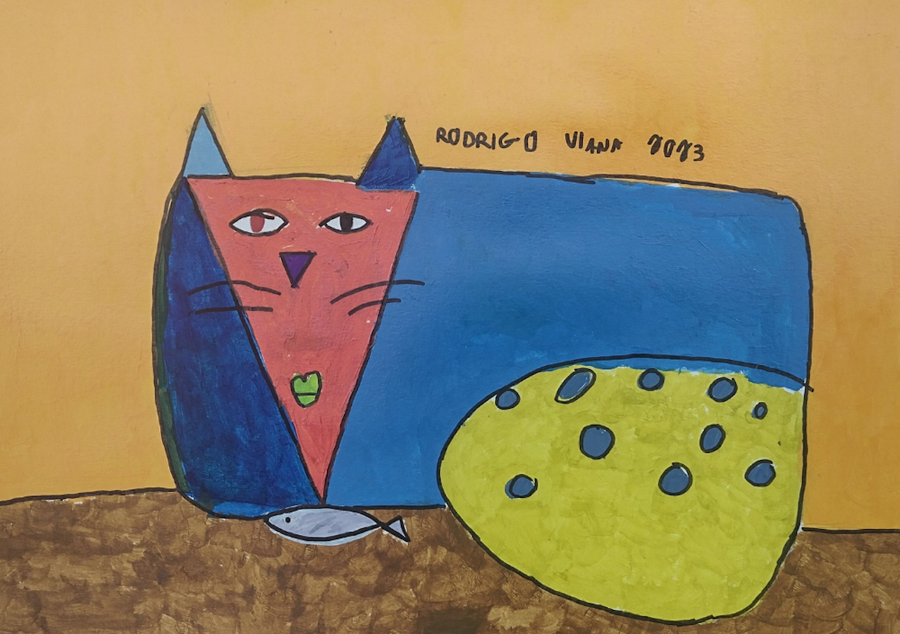 6 RODRIGO VIANNA - HOMENAGEM GUSTAVO ROSA TÉCNICA ACRÍLICA SOBRE PAPEL