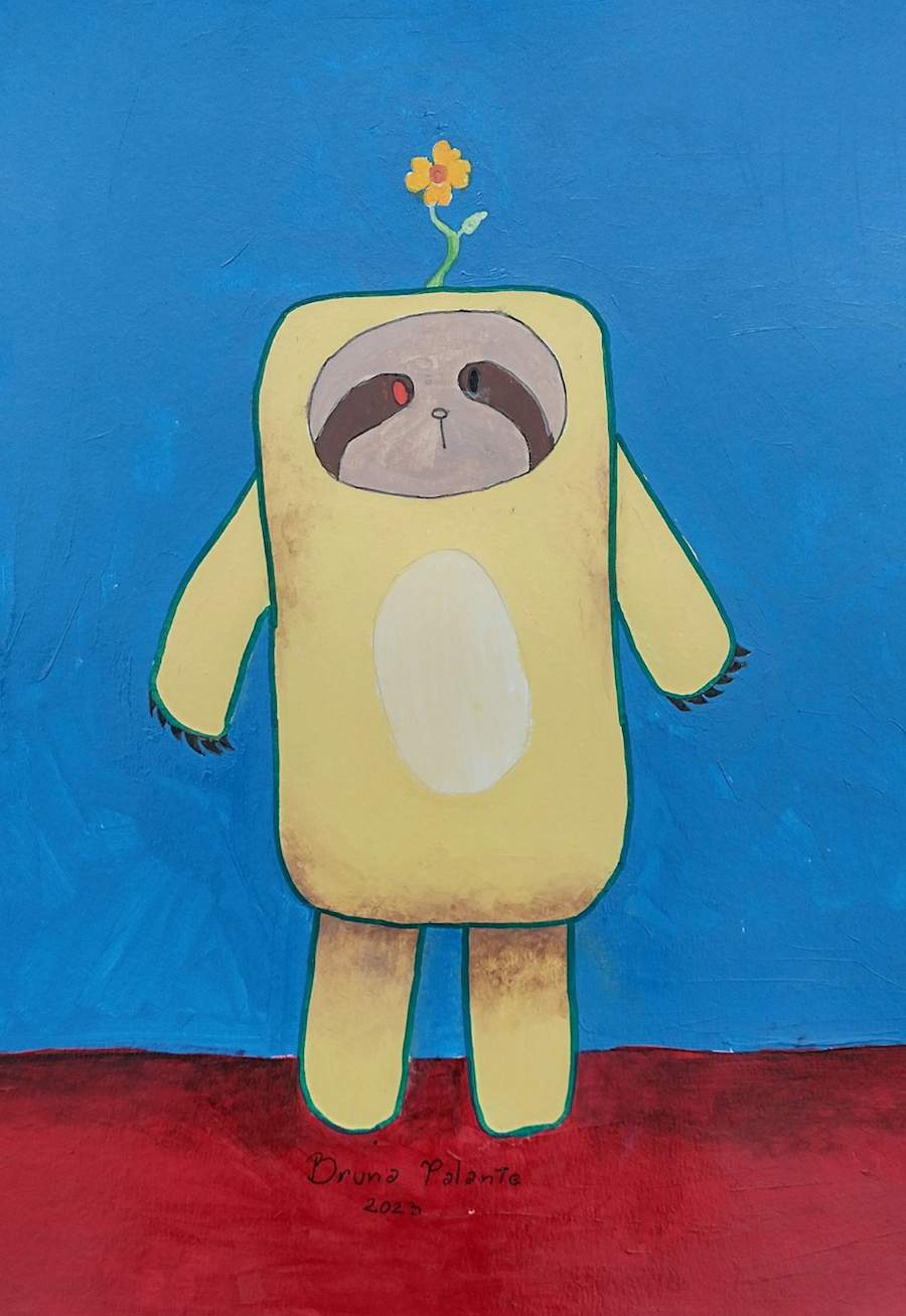 PREGUIÇA POR BRUNA PALANTE - TÉCNICA ACRÍLICA SOBRE PAPEL